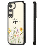 Personalised April Wildfowers Impact Phone Case for Samsung Galaxy S24, Samsung Galaxy S23, Samsung Galaxy S22