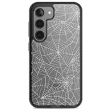 Personalised Spider Web Pattern Custom Phone Case Samsung S22 / Black Impact Case,Samsung S23 / Black Impact Case Blanc Space