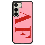 Personalised Red & Pink Letters Custom Phone Case Samsung S22 / Black Impact Case,Samsung S23 / Black Impact Case Blanc Space