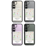 Personalised World Map Impact Phone Case for Samsung Galaxy S24, Samsung Galaxy S23, Samsung Galaxy S22