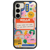 Personalised Nostalgia Sticker Mix #2 Custom Phone Case Samsung S22 / Black Impact Case,Samsung S23 / Black Impact Case Blanc Space