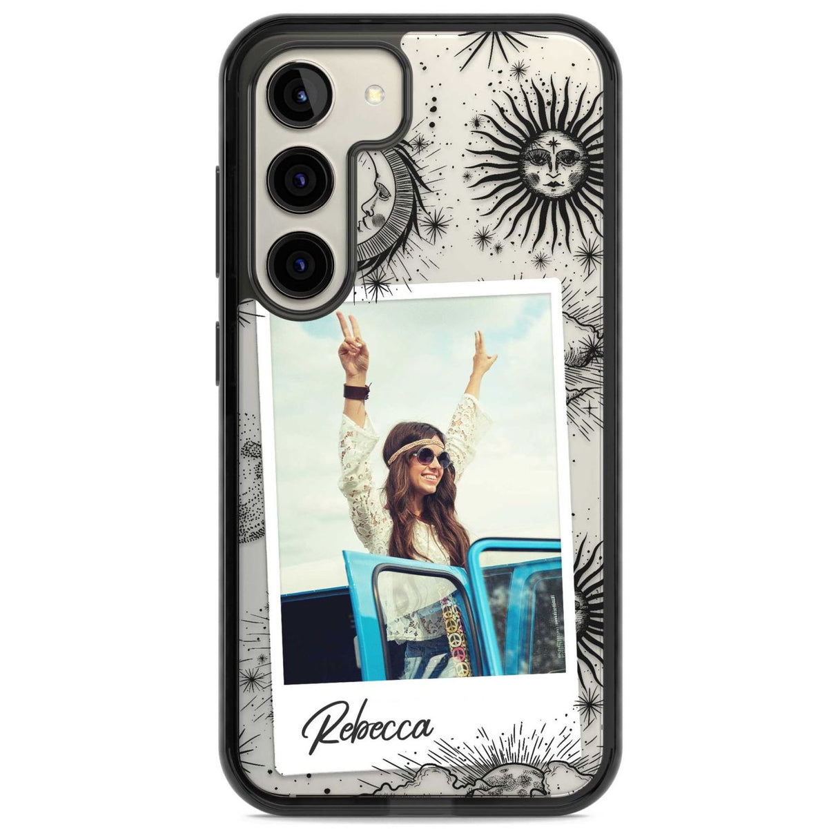 Personalised Astrology Instant Photo Custom Phone Case Samsung S22 / Black Impact Case,Samsung S23 / Black Impact Case Blanc Space