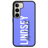 Personalised Bold Name: Purple Custom Phone Case Samsung S22 / Black Impact Case,Samsung S23 / Black Impact Case Blanc Space