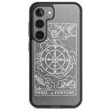 Personalised Wheel of Fortune Tarot Card - White Transparent Custom Phone Case Samsung S22 / Black Impact Case,Samsung S23 / Black Impact Case Blanc Space