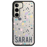 Personalised Terrazzo - Pink, Purple, Blue Custom Phone Case Samsung S22 / Black Impact Case,Samsung S23 / Black Impact Case Blanc Space