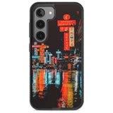 Neon City Phone Case Samsung S22 / Black Impact Case,Samsung S23 / Black Impact Case Blanc Space