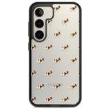 Cavalier King Charles Spaniel Pattern Clear Phone Case Samsung S22 / Black Impact Case,Samsung S23 / Black Impact Case Blanc Space