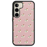 Papillon Dog Pattern Phone Case Samsung S22 / Black Impact Case,Samsung S23 / Black Impact Case Blanc Space