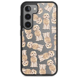 Cockapoo (Champagne) Watercolour Dog Pattern Phone Case Samsung S22 / Black Impact Case,Samsung S23 / Black Impact Case Blanc Space