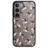 Beagle Watercolour Dog Pattern Phone Case Samsung S22 / Black Impact Case,Samsung S23 / Black Impact Case Blanc Space