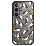 Bernese Mountain Dog Watercolour Dog Pattern Phone Case Samsung S22 / Black Impact Case,Samsung S23 / Black Impact Case Blanc Space