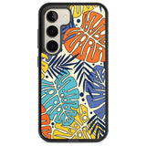 Beach Leaves Phone Case Samsung S22 / Black Impact Case,Samsung S23 / Black Impact Case Blanc Space