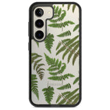 Leafy Ferns Phone Case Samsung S22 / Black Impact Case,Samsung S23 / Black Impact Case Blanc Space