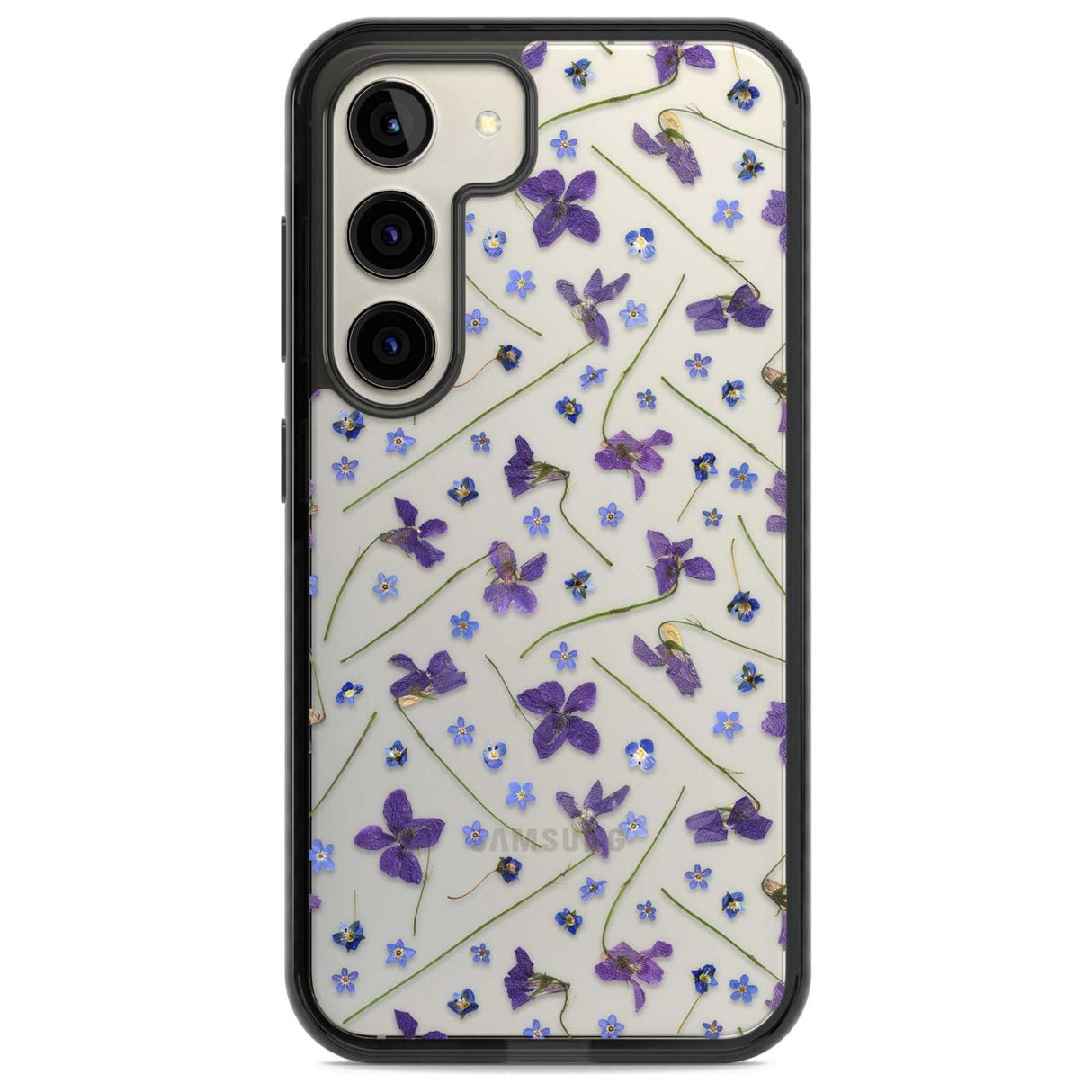 Violet & Blue Floral Pattern Design