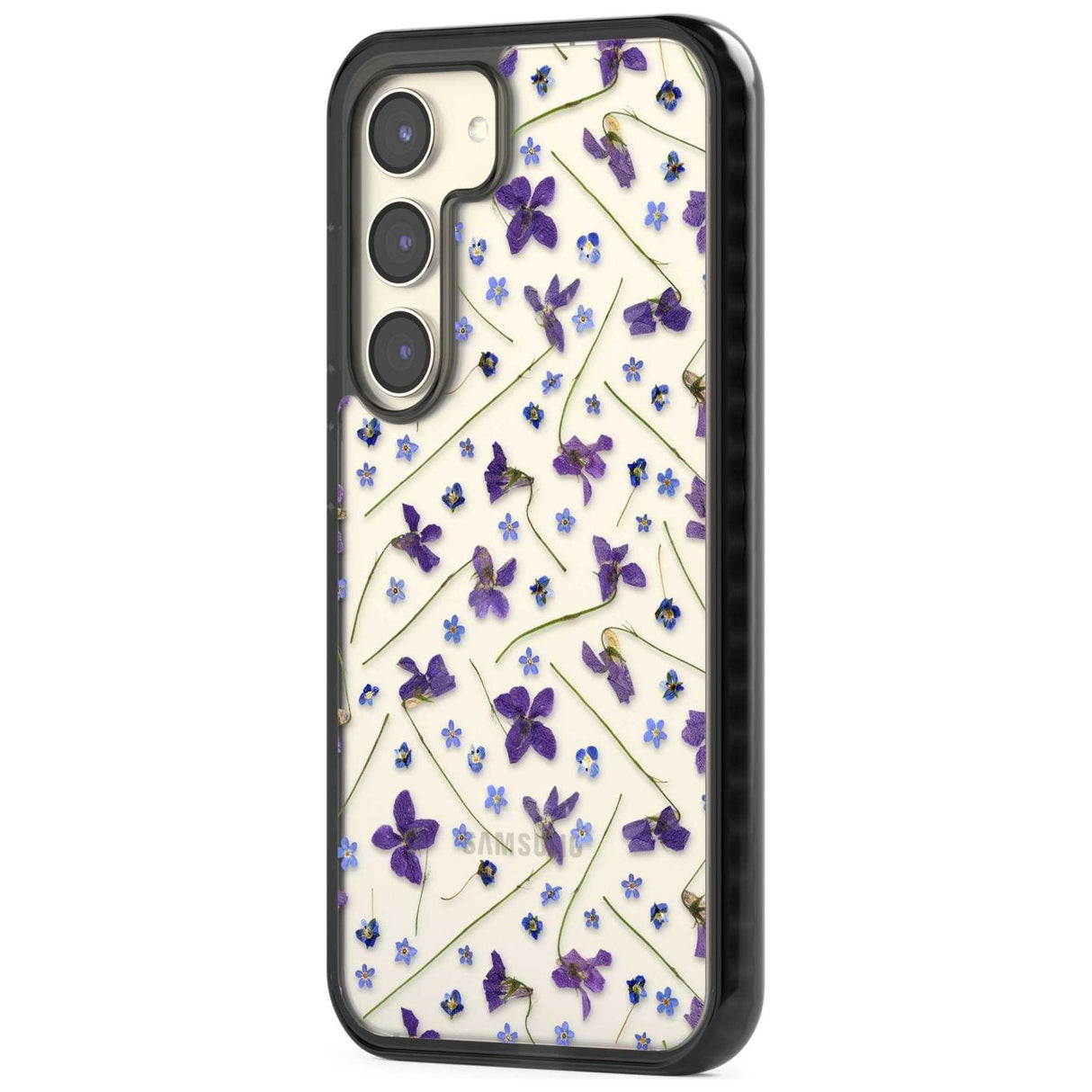 Violet & Blue Floral Pattern Design