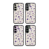 Violet Floral Pattern Design - Cream