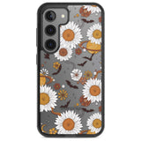 Halloween Bats and Planets Phone Case Samsung S22 / Black Impact Case,Samsung S23 / Black Impact Case Blanc Space