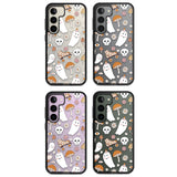 Cute Ghost and Skulls Pattern Impact Phone Case for Samsung Galaxy S24, Samsung Galaxy S23, Samsung Galaxy S22