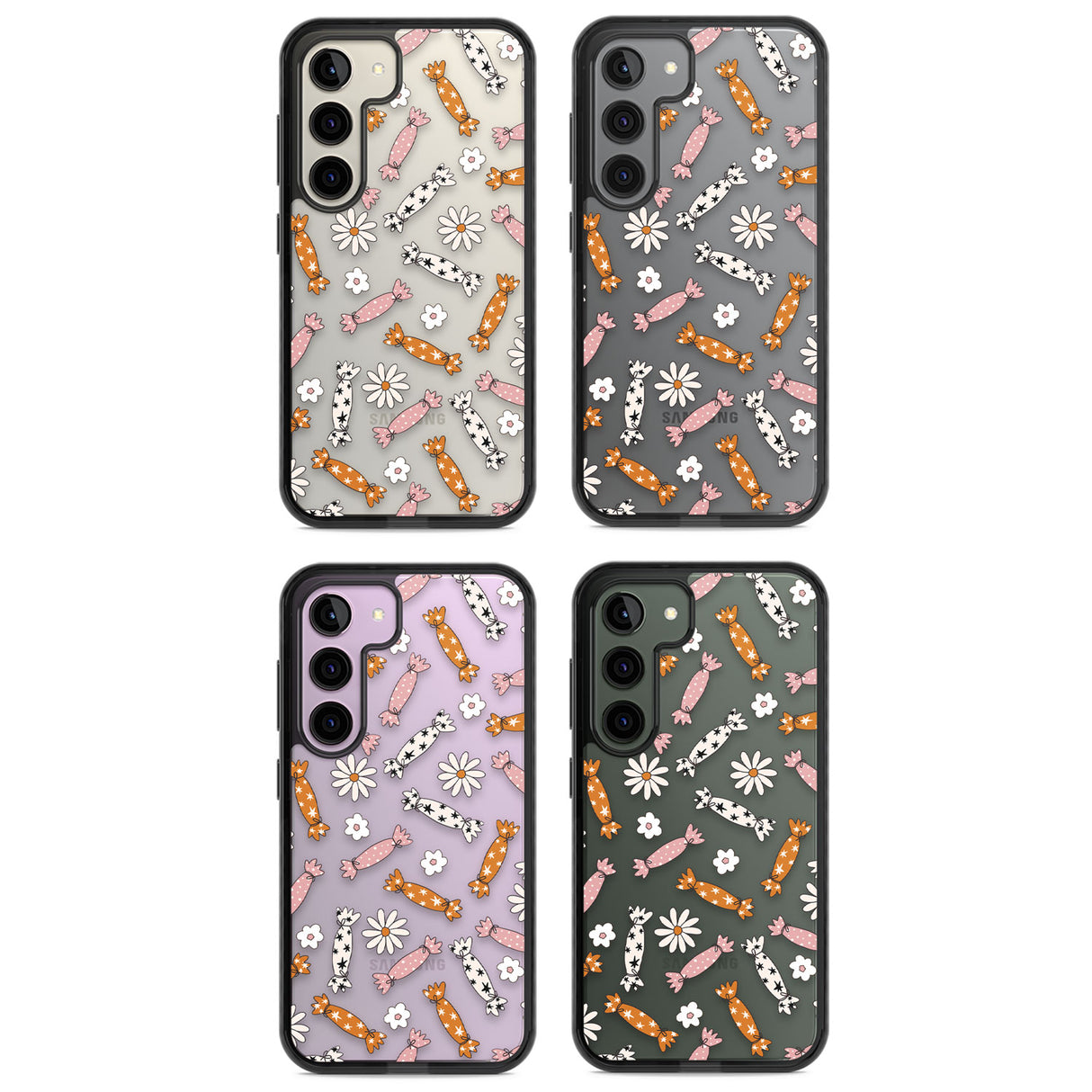 Floral Candy Impact Phone Case for Samsung Galaxy S24, Samsung Galaxy S23, Samsung Galaxy S22