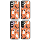 Orange Halloween Pattern Impact Phone Case for Samsung Galaxy S24, Samsung Galaxy S23, Samsung Galaxy S22