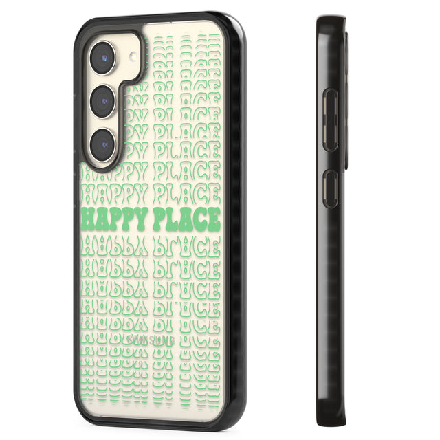 Happy Place (Green) Impact Phone Case for Samsung Galaxy S24, Samsung Galaxy S23, Samsung Galaxy S22