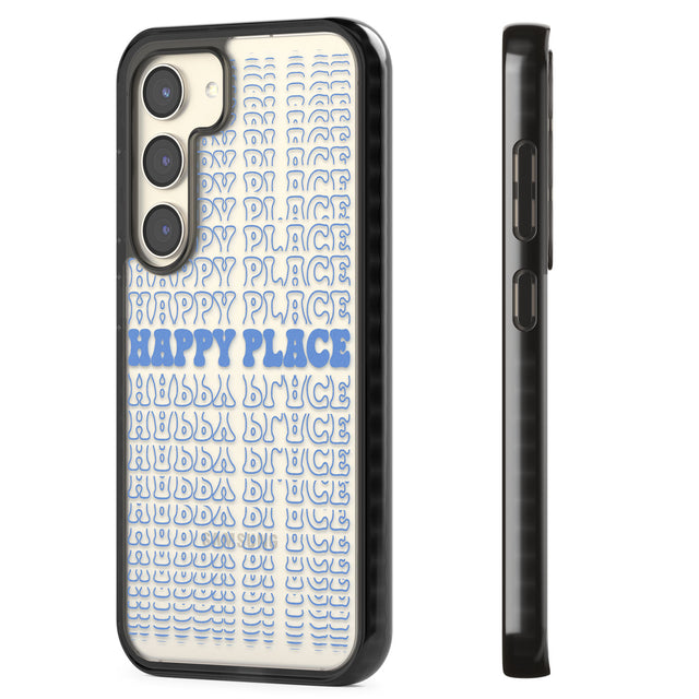 Happy Place (Blue) Impact Phone Case for Samsung Galaxy S24, Samsung Galaxy S23, Samsung Galaxy S22