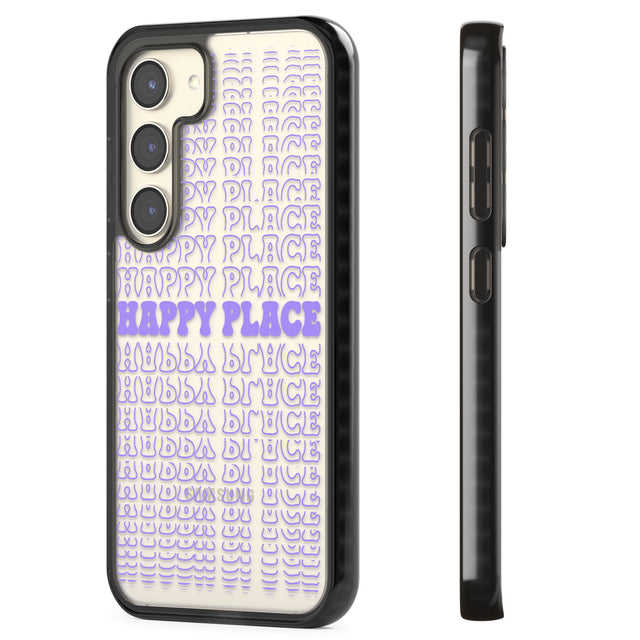 Happy Place (Purple) Impact Phone Case for Samsung Galaxy S24, Samsung Galaxy S23, Samsung Galaxy S22