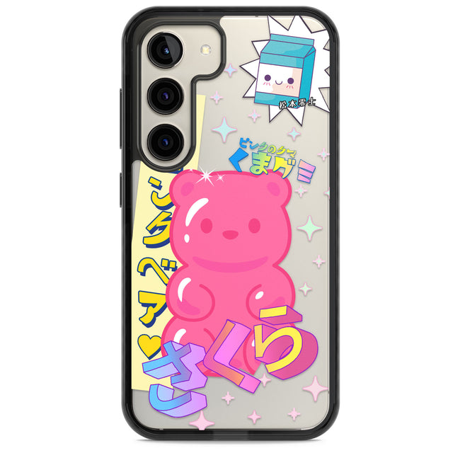 Kawaii Pink Bear Collage Impact Phone Case for Samsung Galaxy S24, Samsung Galaxy S23, Samsung Galaxy S22