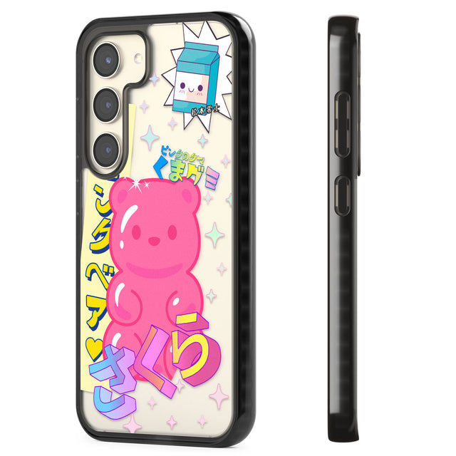 Kawaii Pink Bear Collage Impact Phone Case for Samsung Galaxy S24, Samsung Galaxy S23, Samsung Galaxy S22