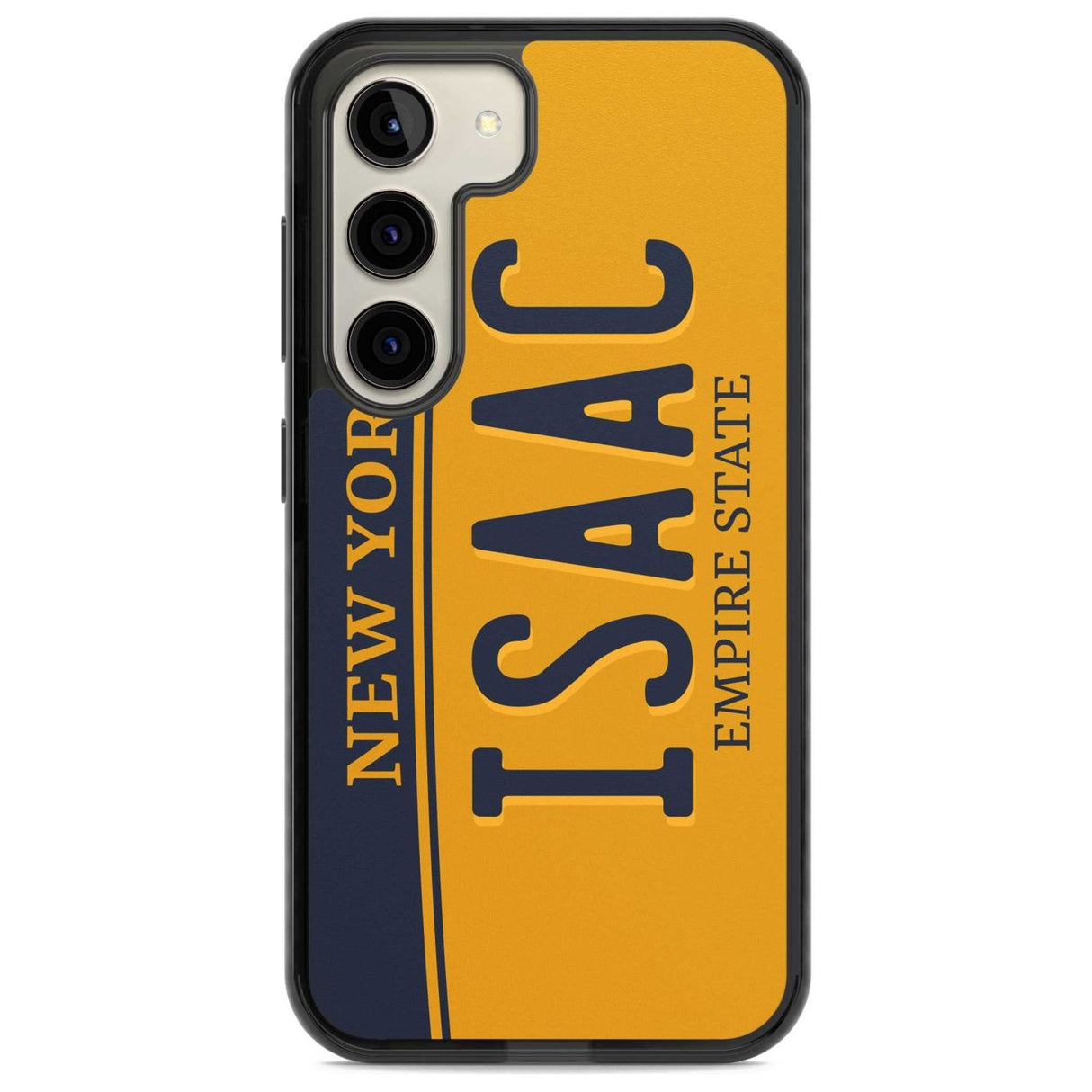 New York License Plate Custom Phone Case Samsung S22 / Black Impact Case,Samsung S23 / Black Impact Case Blanc Space