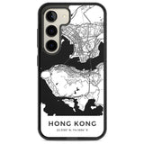 Map of Hong Kong Phone Case Samsung S22 / Black Impact Case,Samsung S23 / Black Impact Case Blanc Space