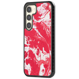 Red & White - Marbled Paper