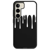 Melted Effect: White & Black Phone Case Samsung S22 / Black Impact Case,Samsung S23 / Black Impact Case Blanc Space