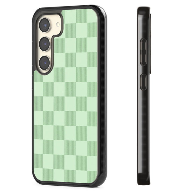 SEAFOAM CHECKERED Impact Phone Case for Samsung Galaxy S24, Samsung Galaxy S23, Samsung Galaxy S22