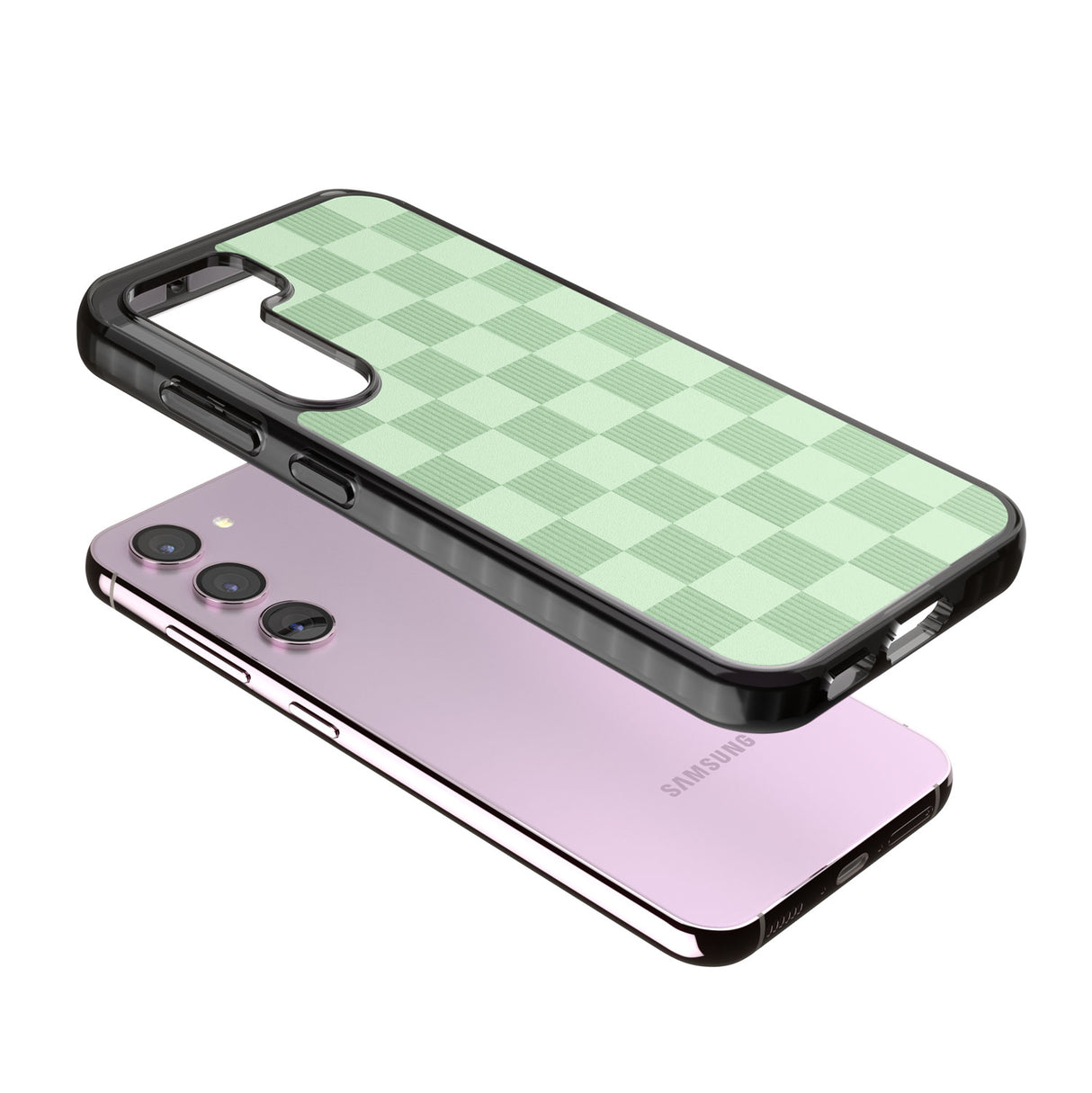 SEAFOAM CHECKERED Impact Phone Case for Samsung Galaxy S24, Samsung Galaxy S23, Samsung Galaxy S22