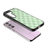 SEAFOAM CHECKERED Impact Phone Case for Samsung Galaxy S24, Samsung Galaxy S23, Samsung Galaxy S22