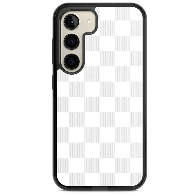 WHITE CHECKERED Impact Phone Case for Samsung Galaxy S24, Samsung Galaxy S23, Samsung Galaxy S22