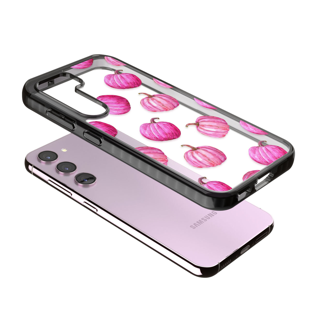 Pink Pumpkins Impact Phone Case for Samsung Galaxy S24, Samsung Galaxy S23, Samsung Galaxy S22