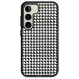 Chic Houndstooth Check Phone Case Samsung S22 / Black Impact Case,Samsung S23 / Black Impact Case Blanc Space