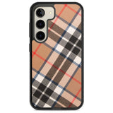 Haymarket Check Phone Case Samsung S22 / Black Impact Case,Samsung S23 / Black Impact Case Blanc Space