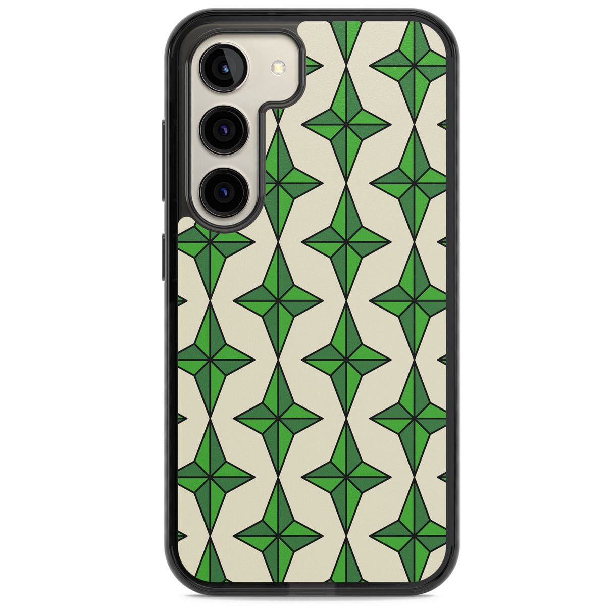 Emerald Stars Pattern Impact Phone Case for Samsung Galaxy S24, Samsung Galaxy S23, Samsung Galaxy S22