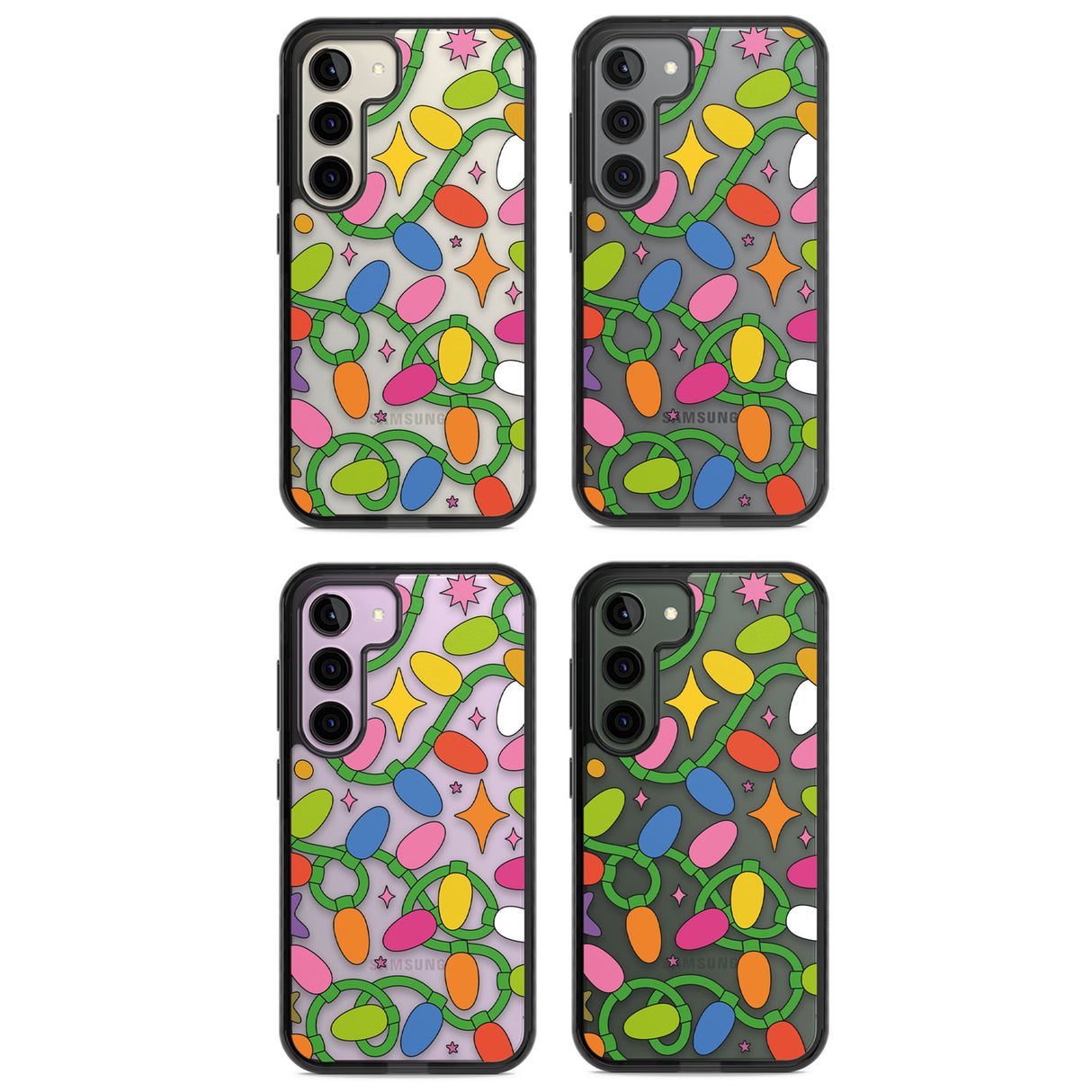 Festive Lights Pattern Impact Phone Case for Samsung Galaxy S24, Samsung Galaxy S23, Samsung Galaxy S22