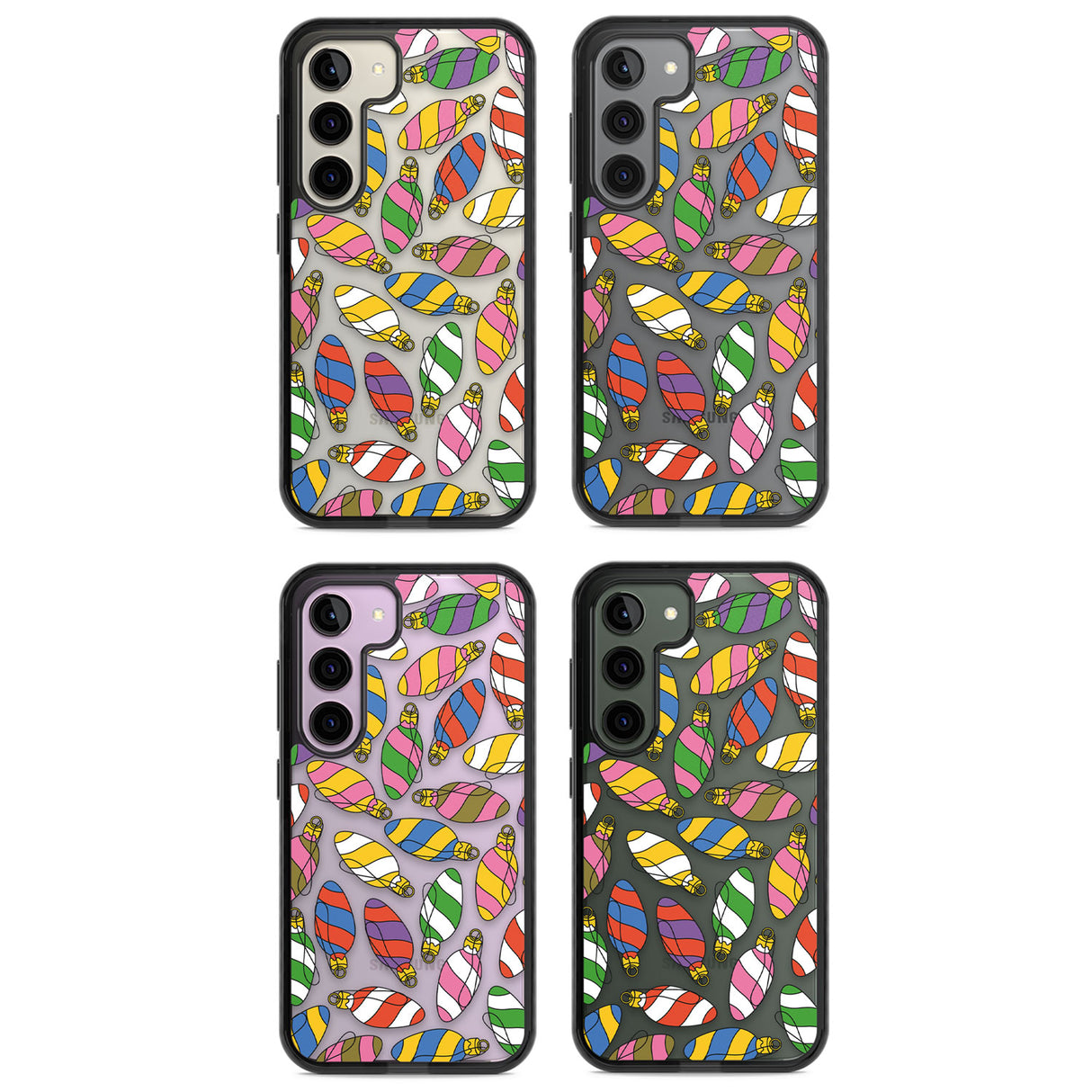 Colourful Holiday Ornaments Impact Phone Case for Samsung Galaxy S24, Samsung Galaxy S23, Samsung Galaxy S22