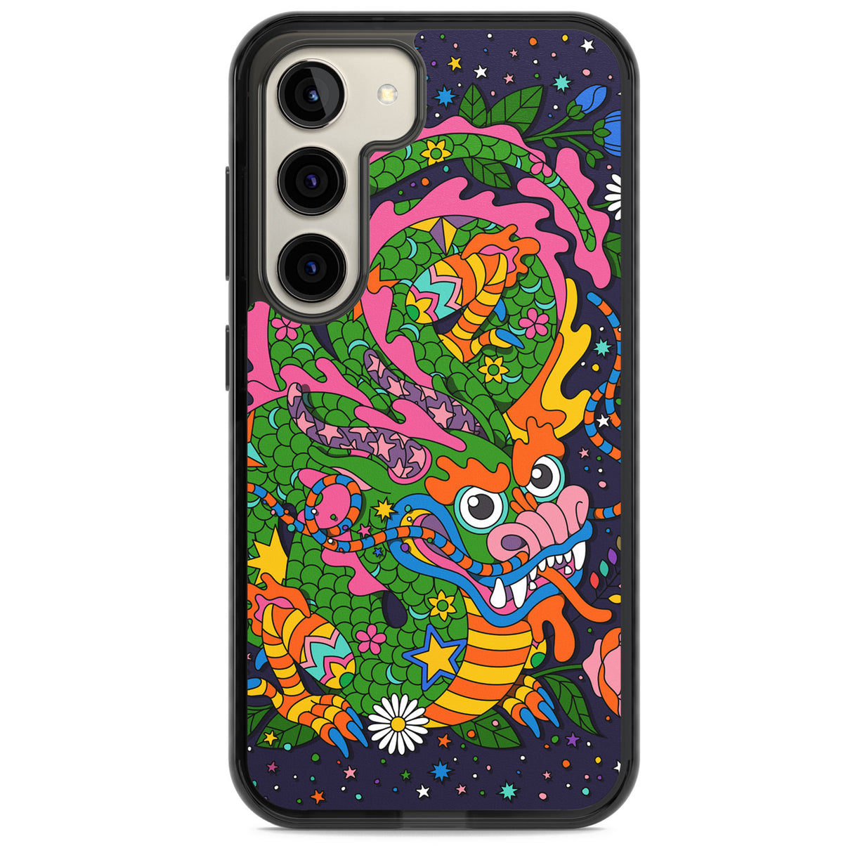 Psychedelic Jungle Dragon (Purple) Impact Phone Case for Samsung Galaxy S24, Samsung Galaxy S23, Samsung Galaxy S22