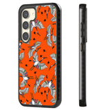 Colourful Crane Pattern (Orange) Impact Phone Case for Samsung Galaxy S24, Samsung Galaxy S23, Samsung Galaxy S22