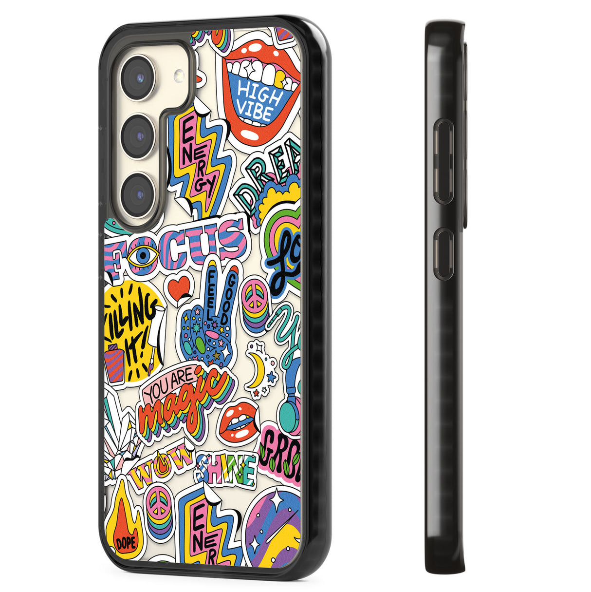 Magic Sticker Collage Impact Phone Case for Samsung Galaxy S24, Samsung Galaxy S23, Samsung Galaxy S22