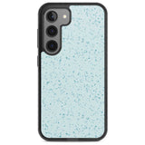 Light Blue Terrazzo Pattern Phone Case Samsung S22 / Black Impact Case,Samsung S23 / Black Impact Case Blanc Space