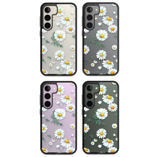 Vintage Painted Daisies Impact Phone Case for Samsung Galaxy S24, Samsung Galaxy S23, Samsung Galaxy S22