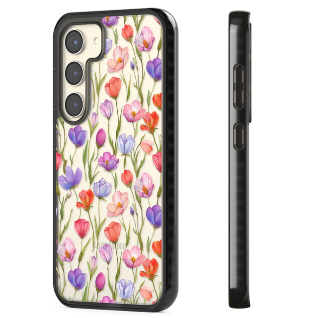 Red, Pink & Purple Flowers Impact Phone Case for Samsung Galaxy S24, Samsung Galaxy S23, Samsung Galaxy S22