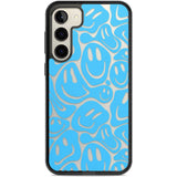 Blue Acid Faces Phone Case Samsung S22 Plus / Black Impact Case,Samsung S23 Plus / Black Impact Case Blanc Space